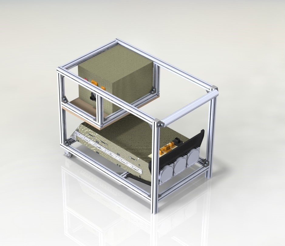 Rendering of a metal frame